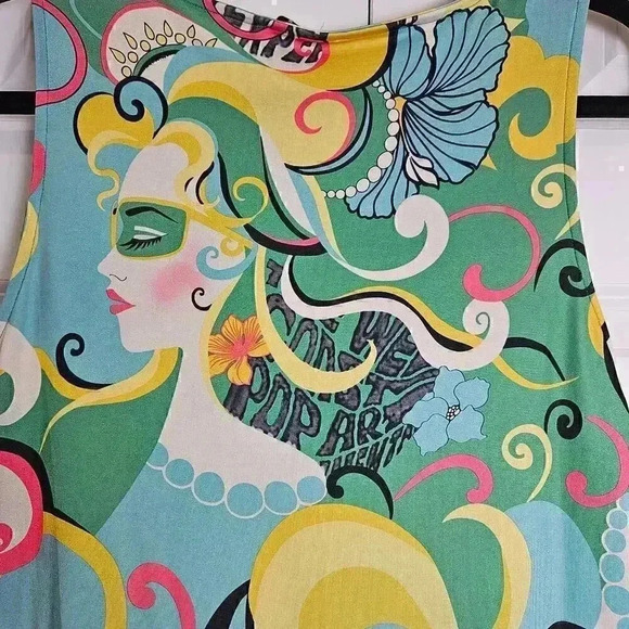Isle West Coast Pop Art Experimental Women's Large Dress - Picture 5 of 9